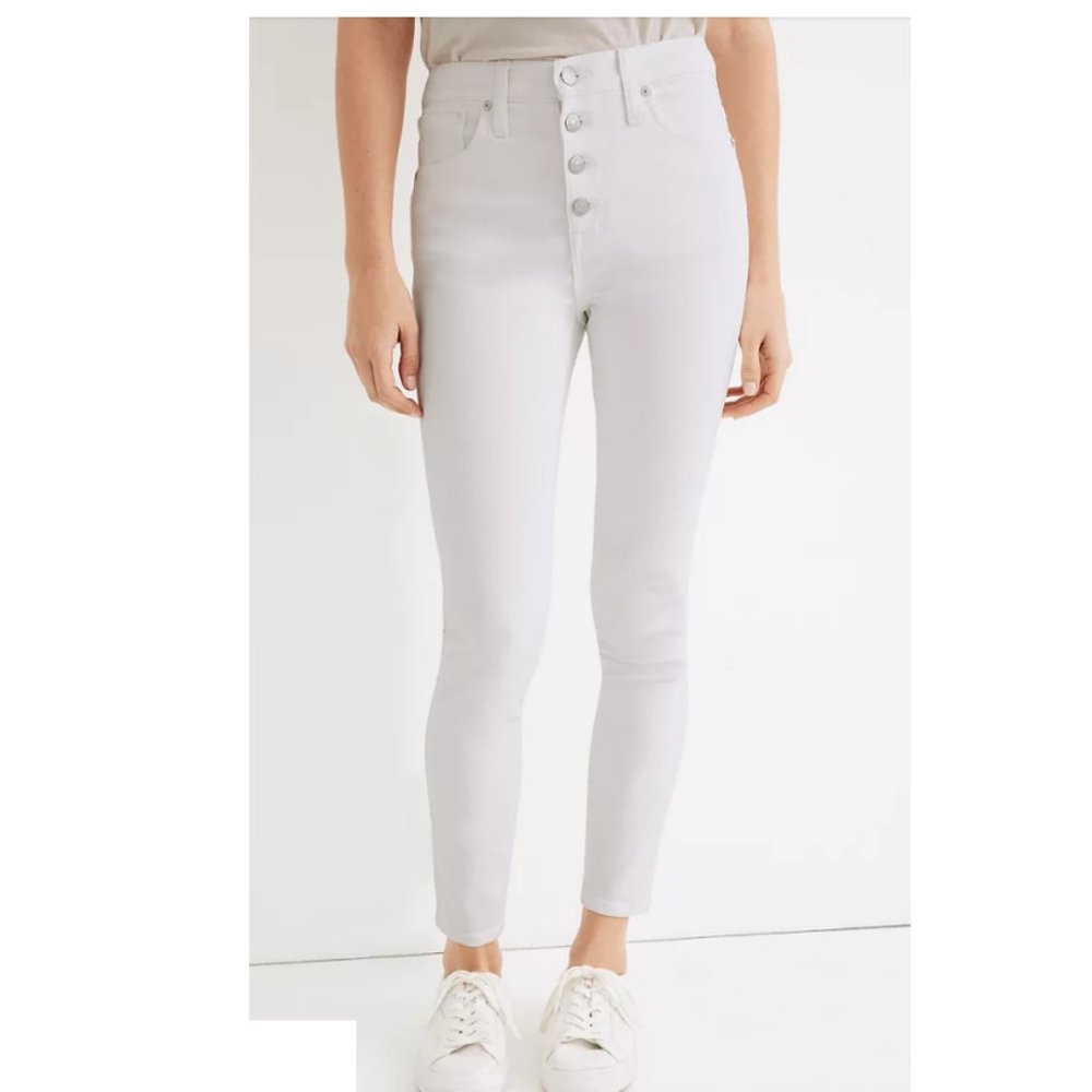 NWT Madewell High-Rise Skinny Crop White Jeans Plus Size